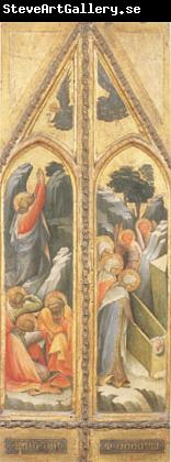 Lorenzo Monaco Christ in the Garden The Women at the Sepulchre Wings of a triptych (mk05)